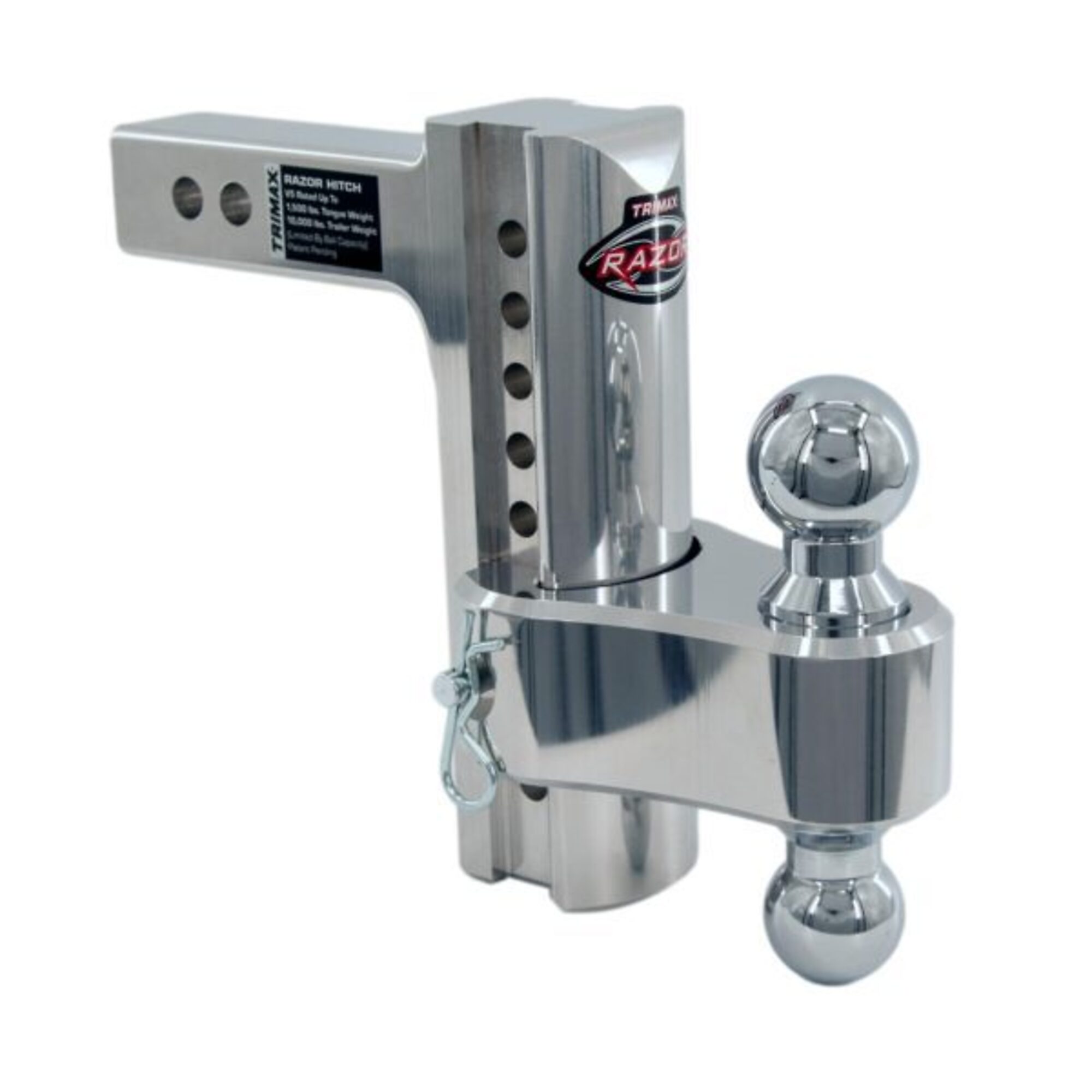 TRIMAX™ RAZOR™ ULTRA RP 8" ALUMINUM DROP HITCH - 2.0" - 12,500 LBS